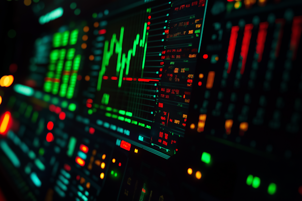 Graphique de croissance financière et analytics